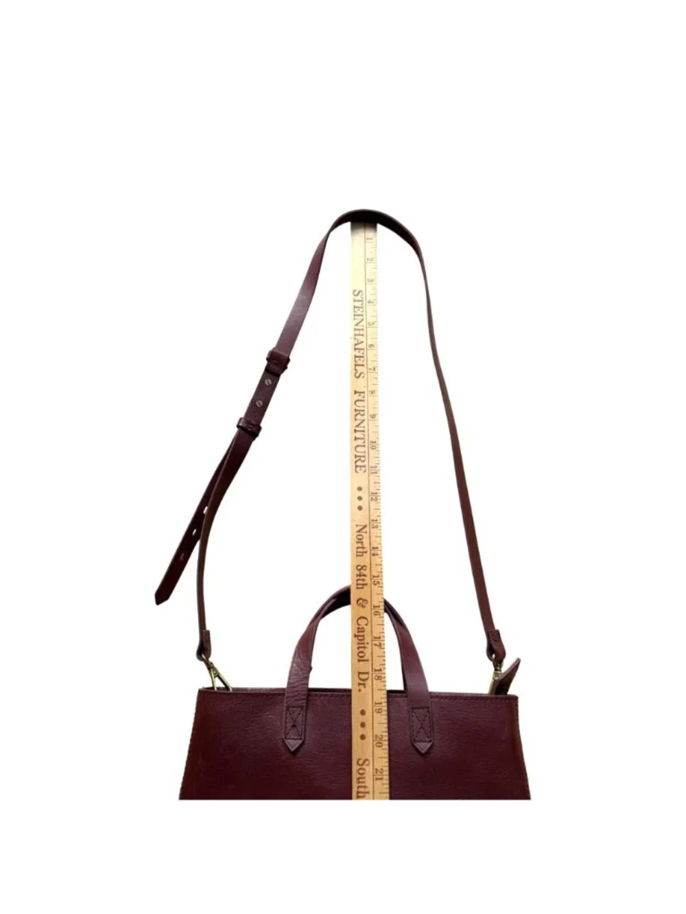 NWT Madewell Women's Crossbody Leather Bag Zip-Top Transport Dark Cabernet Red